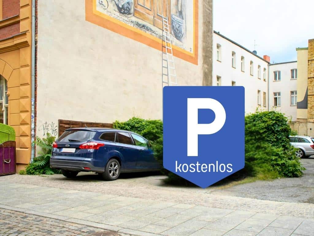 Kostenloser Parklpatz inklusive in der Ferienwohnung Sweethome Lutherstadt Wittenberg