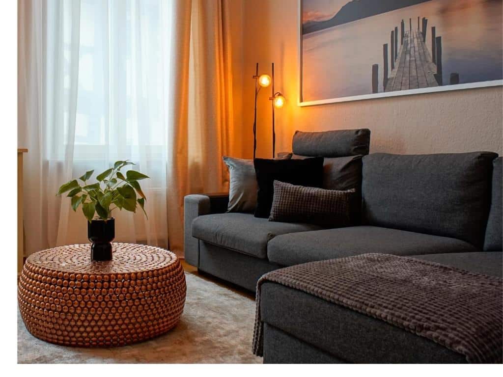 Wohnzimmer in der Ferienwohnung Sweethome Lutherstadt Wittenberg